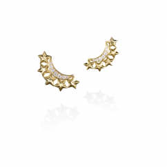 Diamond Moon-Star Earrings